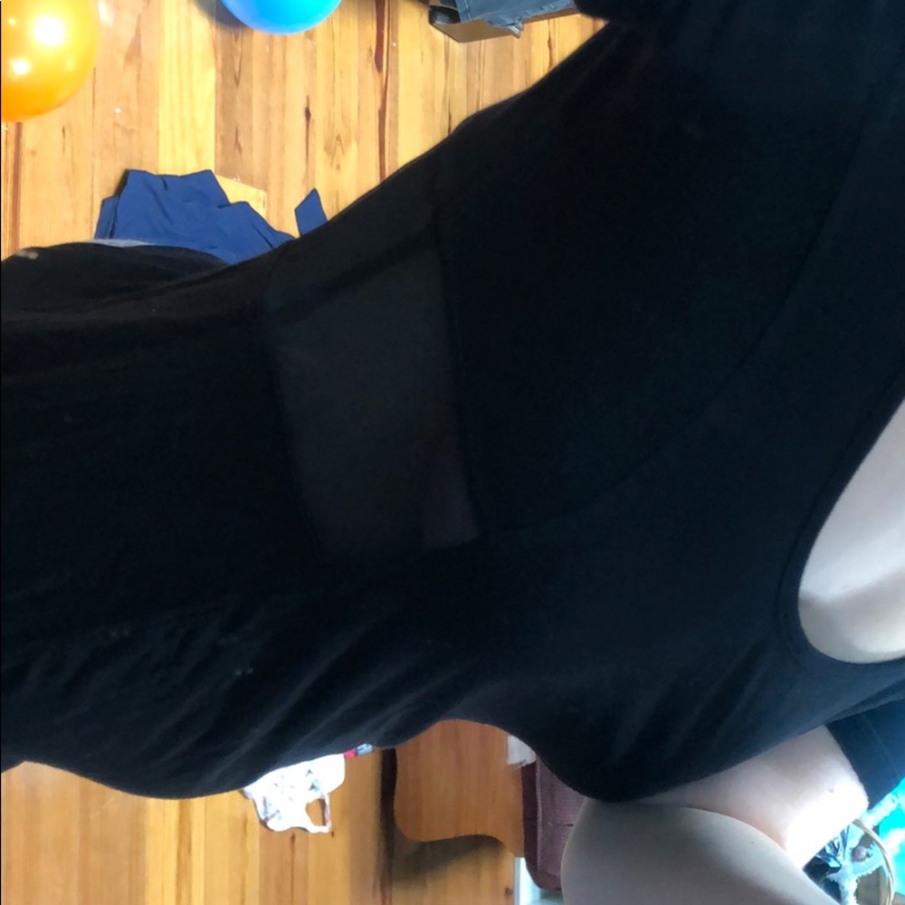 Plain black shirt with mesh